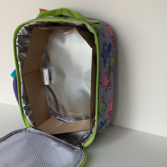 NWT Nickelodeon Rugrats Reptar Zipper Lunchbox with Side Drink Holder - Picture 5 of 9